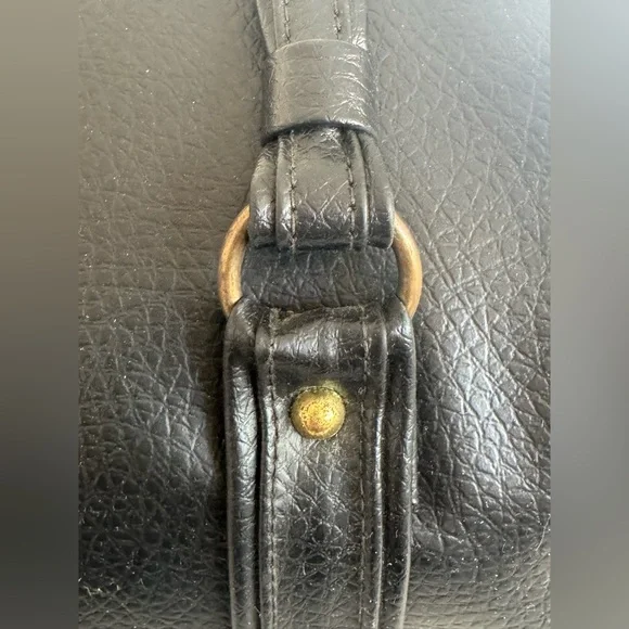 1960s Extra Large Black Snap Closure Shoulder Bag - Picture 7 of 13
